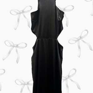 Lulu's Black Halter Bodycon Maxi Dress